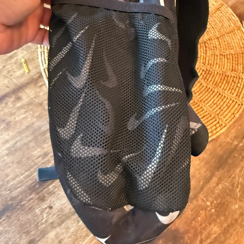 Nike Black and Gray Swoosh Logo Pattern Backpack